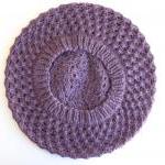 Beret knitted in lavender, ..
