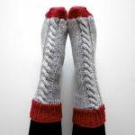 Knitted bed socks, 100% mer..